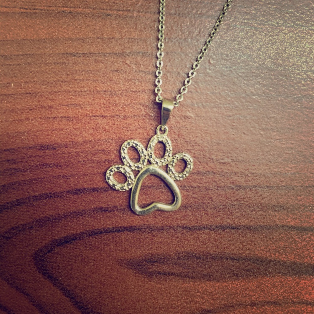 Sterling Silver Dog Paw Necklace